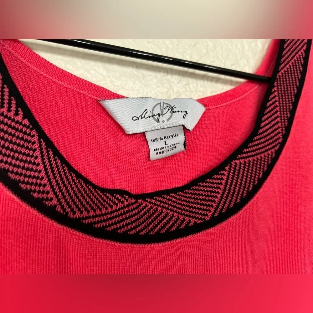 Ming Wang Bright Pink Tank Top - Picture 2 of 3
